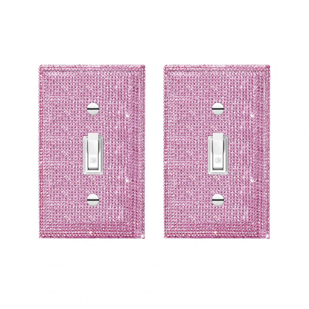 Bathroom Switch Plate Elegant Single Toggle Light Switch Plates for Home Office Decor Set of 2 Decorative Outlet Covers for Room