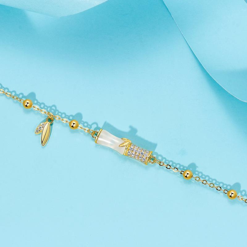 

Весна Новинка Новый Китайский Стиль с Вами Бамбуковый Достаточно Браслет Женский Национальный Стиль Индивидуальность Продвинутое Чувство Женский Браслет