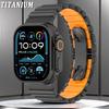 Metal Titanium Strap for Apple Watch Band Ultra 3 49mm Series 11 10 46mm Luxury Rubber Wristband For Iwatch 9 8 7 SE 3 45mm 44mm