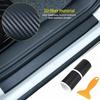 4pcs Carbon Fiber Car Door Plate Sill Scuff Cover Anti Scratch Sticker Protector