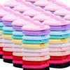 60pcs Soft Heart-Shaped Sponge Dry Powder Puff Double-sided Crystal Velvet Blush Loose Powder Cosmetic Puff Setting Makeup Tools