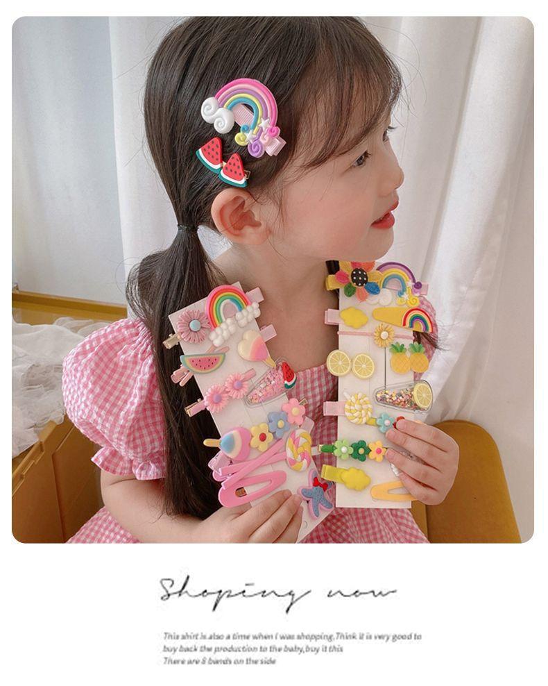 10 PCS Baby Girls Hair Clips, Colourful & Cute Hair Accessories | Multicolour