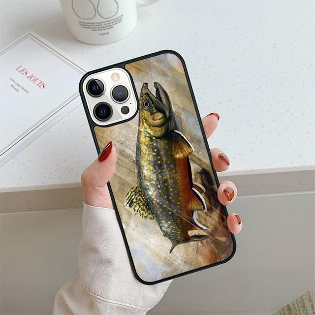 Regenbogenforellen-Fischerei-Haut-Handyhülle Für iPhone 17 Air 13 12 14 15 16 Hülle Für Apple Pro Max 6S Plus Coque