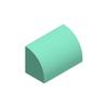 50g/83PCS 37352 Curved 1 x 2 x 1 No Studs with corners Block Moc Color Compatible with Brick DIY Children's Toy