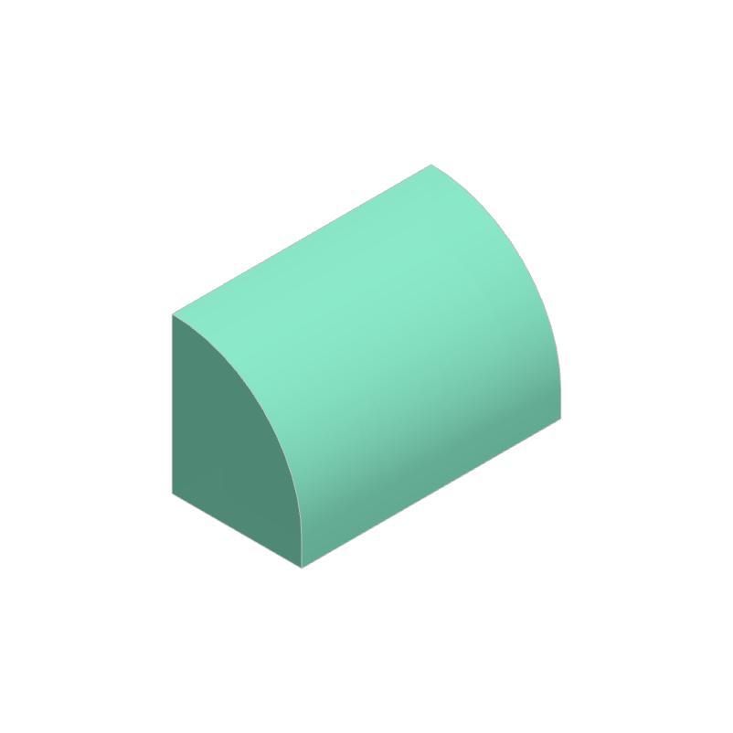 50g/83PCS 37352 Curved 1 x 2 x 1 No Studs with corners Block Moc Color Compatible with Brick DIY Children's Toy