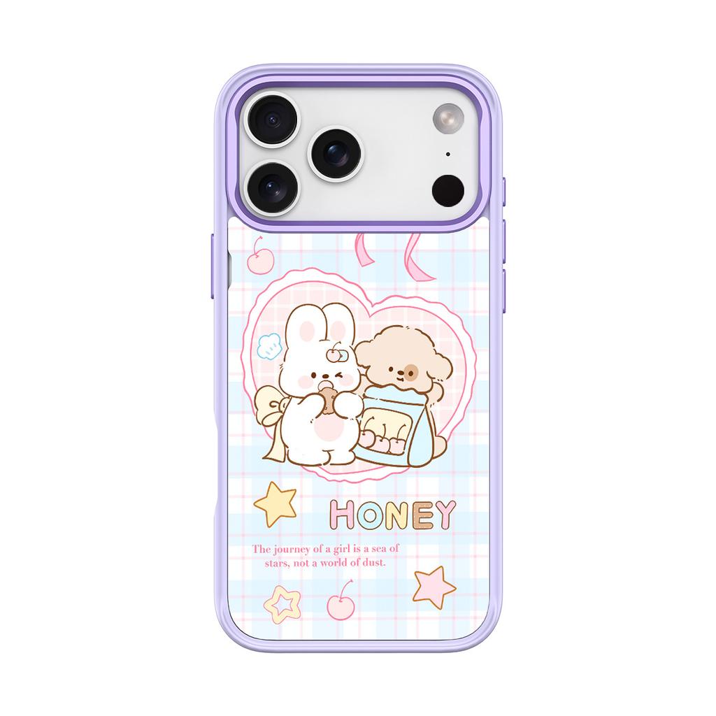 Applicable To Apple 17pro Mobile Phone Case, Advanced Sense 16 Replaceable Back Plate 15promax Magnetic Mobile Phone Case, Love Rabbit.