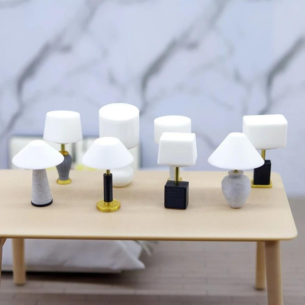 1PCS DIY Miniature Dollhouse Furniture 1:20 Mini Furniture Toy Lamp Desk Table Lamp  Baby Gift