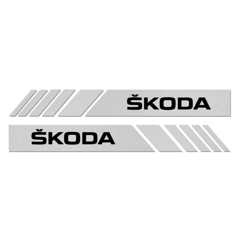 CGT1 20*2cm car rearview mirror side sticker waterproof decal, suitable for Skoda Octavia, Scala, Rapid, Kamiq, Kodiaq, Fabia, Superb