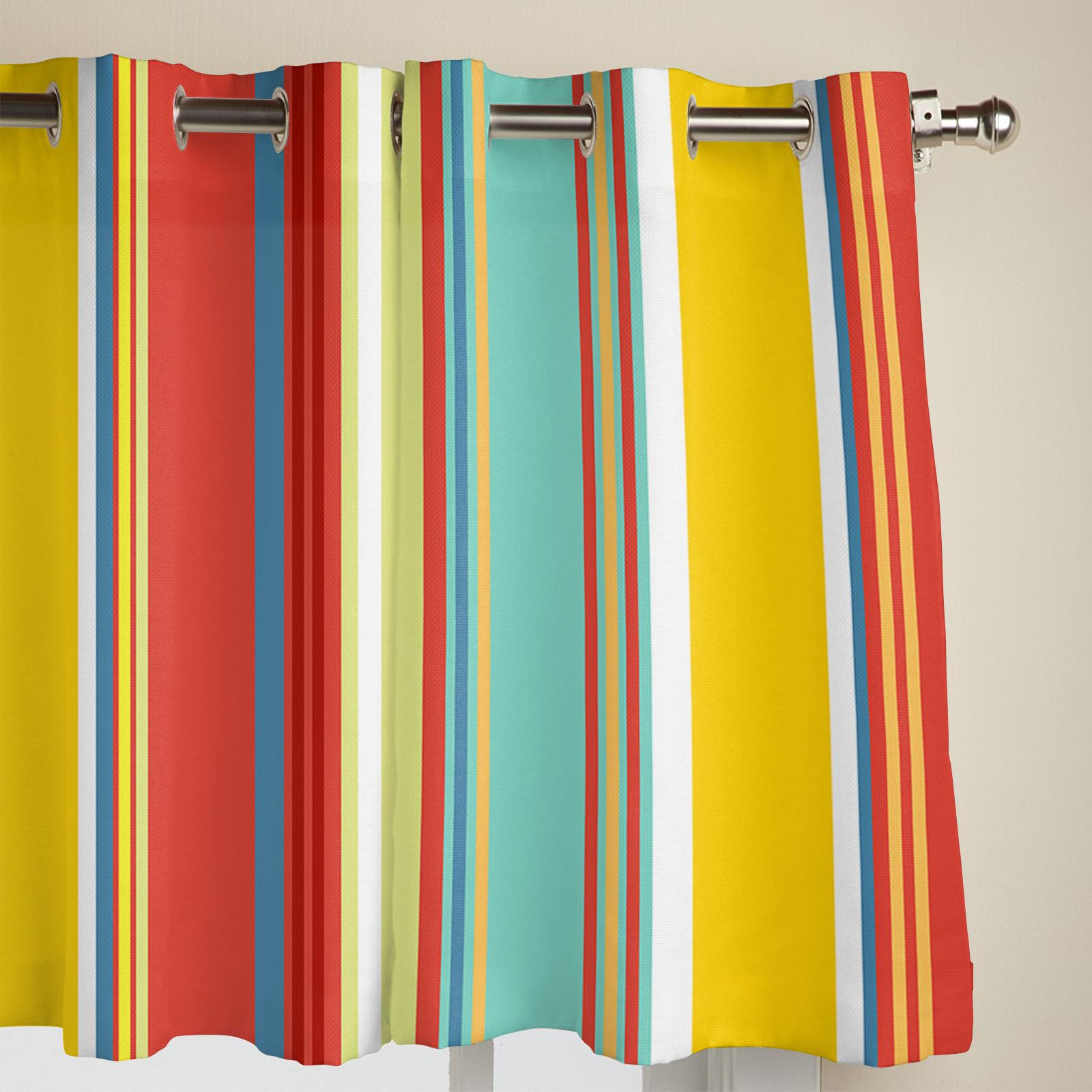 Красочные полосы роскошные оконные шторы для гостиной спальни домашнего декора кухни — фото 2