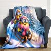 1Pc Winter Snowman Adventure Blanket Soft Throw Blanket For Home Bedroom Bed Sofa Travel Office Solid Christmas Blanket