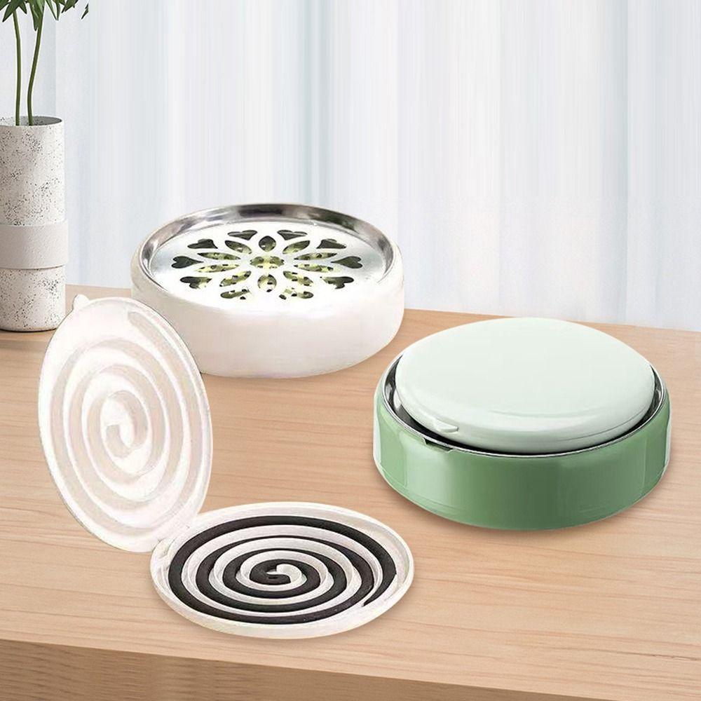 

With Tray Mosquito Coil Bracket Useful Sandalwood Incense Burner for Indoor Outdoor Green Separator