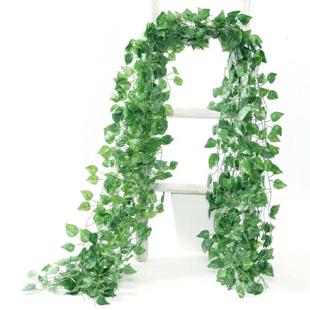 12PCS Plant Wall Artificial Plant Vine Green Hanging Garland Ivy Vine String Wedding Decoration