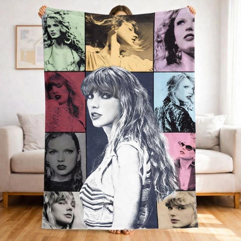 Coperta di Flanella Disegnata da Taylor Swift – Coperta Morbida Stile Personalizzato Personalizzata