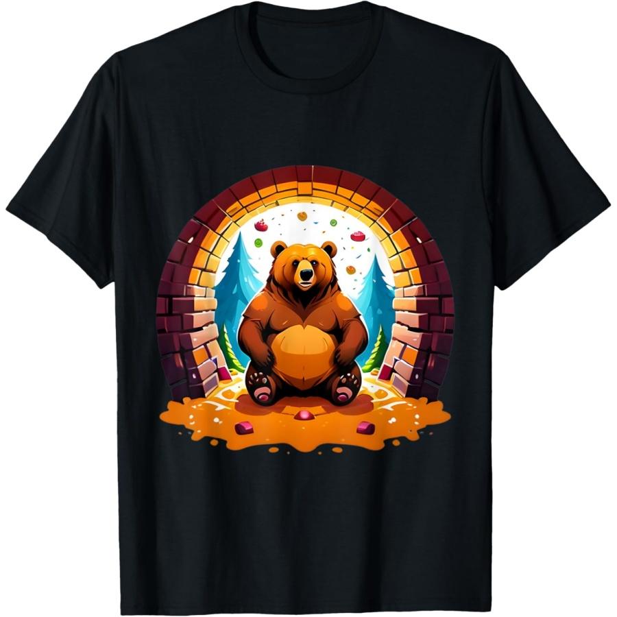 

Majestic Bear Sculpture & Forest Tunnel Art Enchantment T-Shirt XXXXXL чёрный