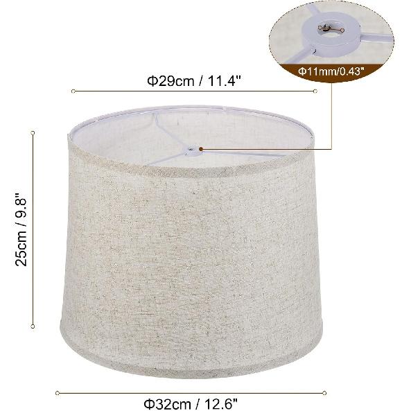 PATIKIL Lamp shades for Table Lamps 11.4" Top x 12.6" Bottom x 9.8" High Drum Lamp shades for Floor Lamps Medium Linen Lampshade Easy Assembly for