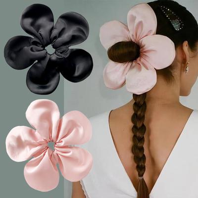 2 Stück Blumen Scrunchies Dickdarm Große Haargummis Gummibänder Kopfschmuck Pferdeschwanzhalter Haarband Exquisiter Kopfschmuck