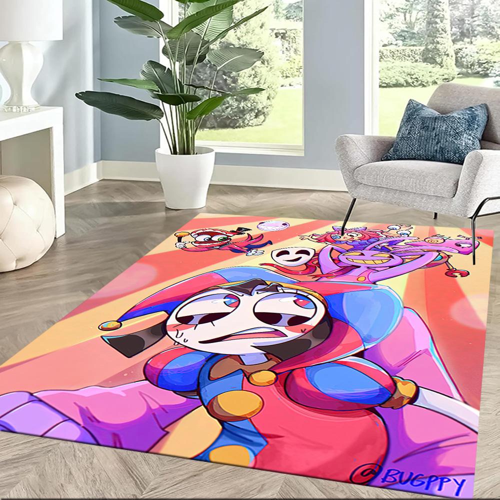 Digital Circus13 Square rugs are a great choice for living rooms, bedrooms, home décor, and as gifts.