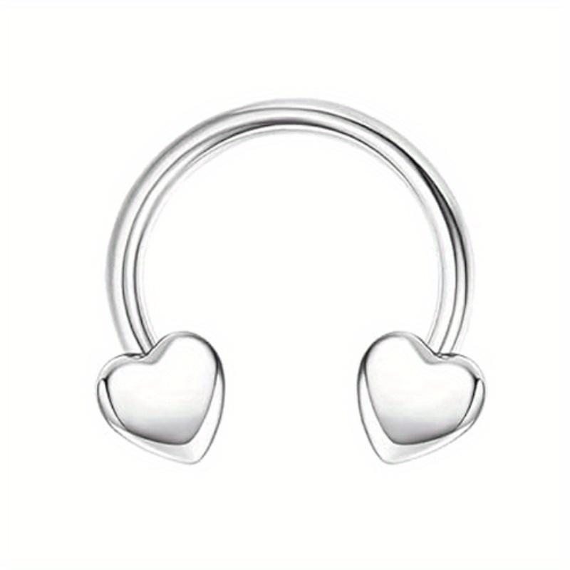 Drperfect Surgical Steel Septum Rings for Women Men Small Cute CZ Dangle Septum Nose Lip Helix Tragus Cartilage Piercing Zircon