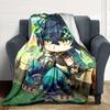 1Pc Genshin Impact Anime Character Blanket Soft Comfortable Polyester Blanket All Season Use Suitable Bedroom Office Outdoor Christmas Gift Choice Pri