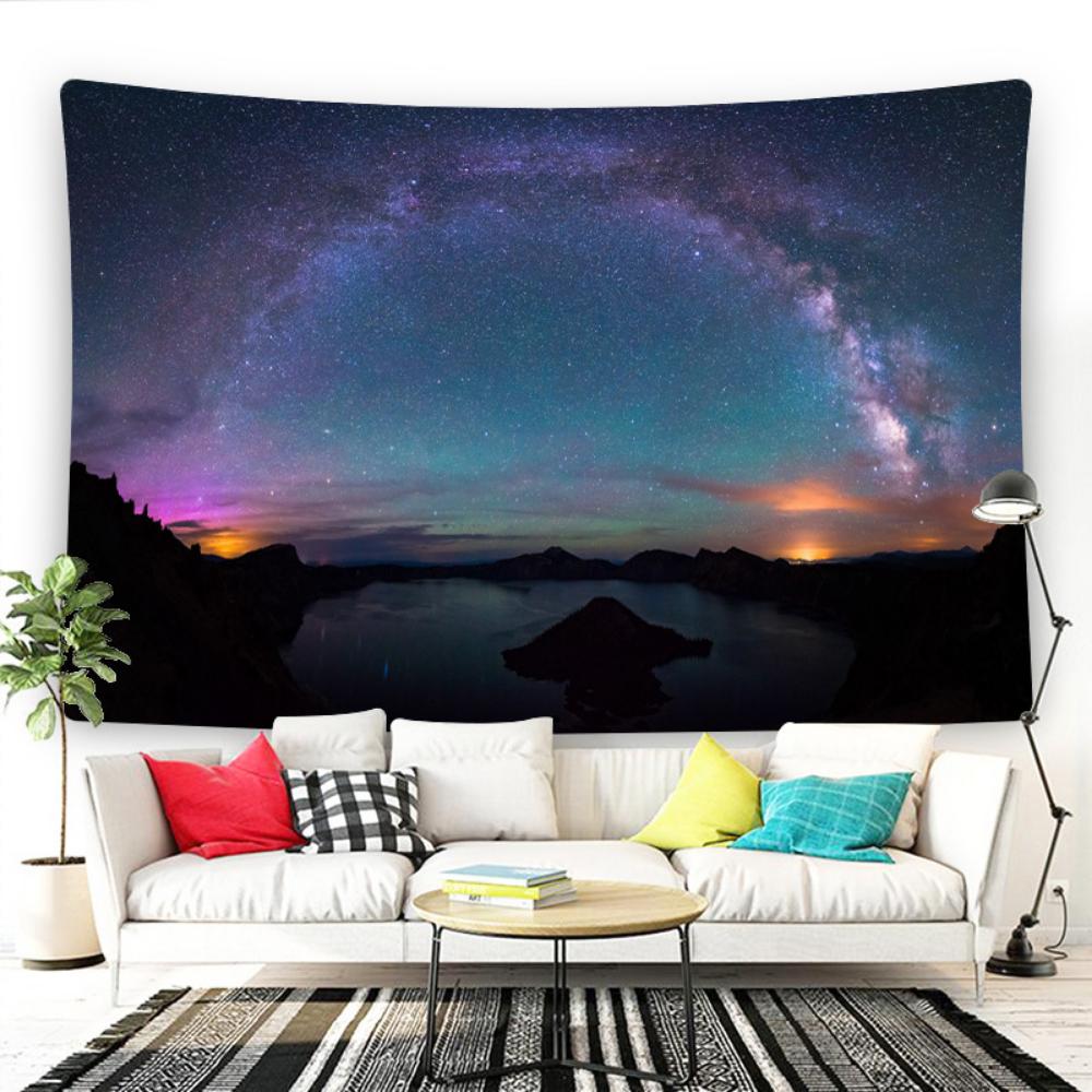 

Северное сияние Пейзаж Гобелен Гостиная Украшения Фон Ткань Спальня Подвесная Ткань 95x75cm