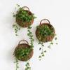 Pastoral Rattan Planter Basket Wall Hanging Woven Vase Storage Container Flower Pot  Indoor Outdoor