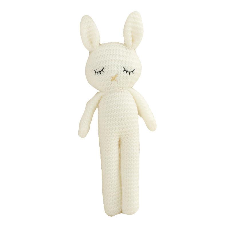 Bunny Knitted Cute Shark Plush Toy Stuffed Animal For Infants And Toddler Play