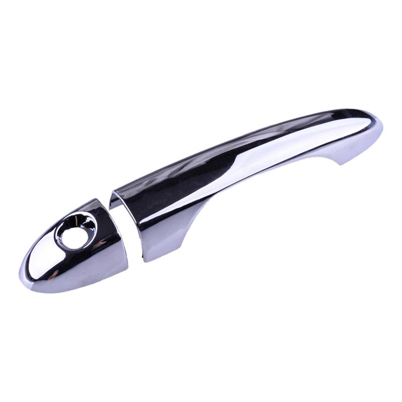Car Exterior Side Door Handle Cover Trim Bezel Cap Fit for Fiat 500X SUV 2016 2017 2018      Chrome ABS