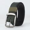 Men's Belts Solid Metal Buckle Wear-resistant Braided Nylon Band Durable Belts 120CM Versatile Belts