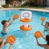 Inflatable Pool Basketball Hoop Set with Floating Base and Ball Suitable for Water Play and Outdoor Activities Durable Plastic Material