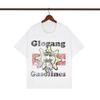 Streetwear Graffiti Farbmatch Buchstabe Kurzarm T-Shirts für Männer und Frauen Rundhalsausschnitt Baumwoll-Tees Oversized Hip Hop Tops