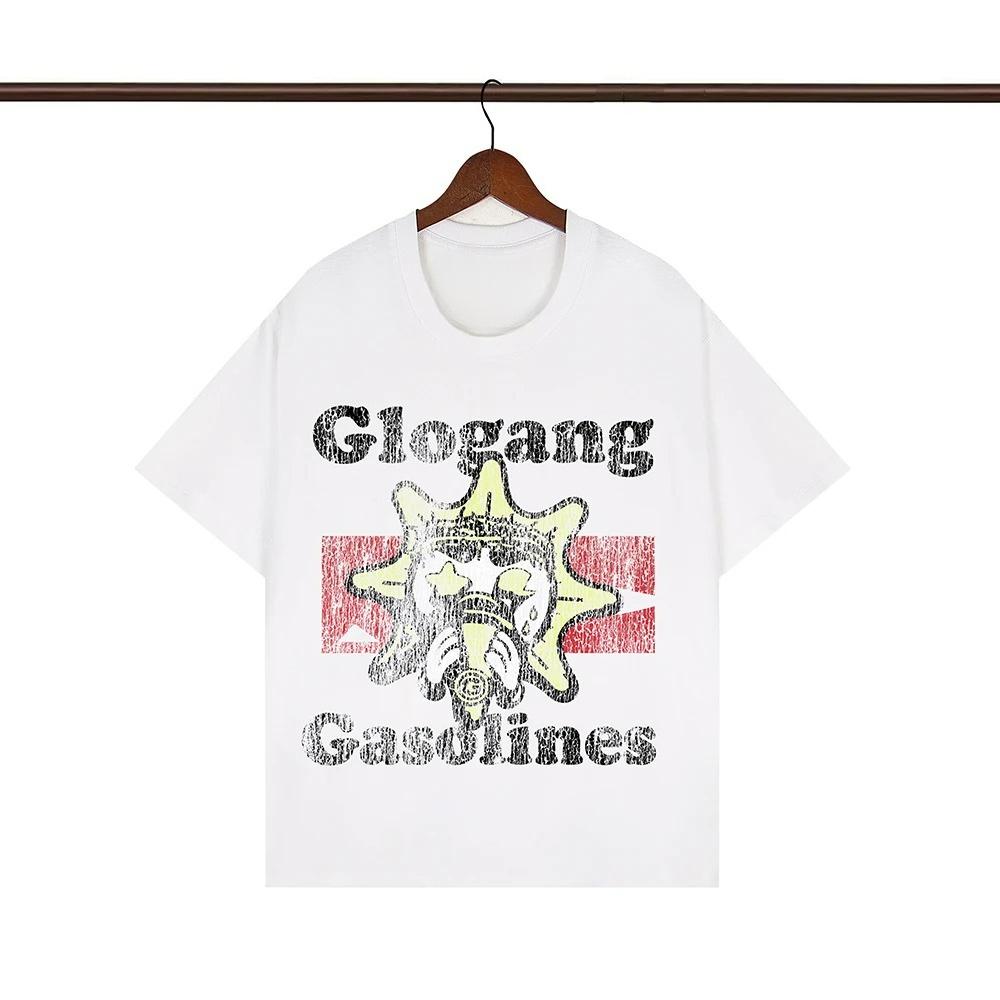 Streetwear Graffiti Farbmatch Buchstabe Kurzarm T-Shirts für Männer und Frauen Rundhalsausschnitt Baumwoll-Tees Oversized Hip Hop Tops