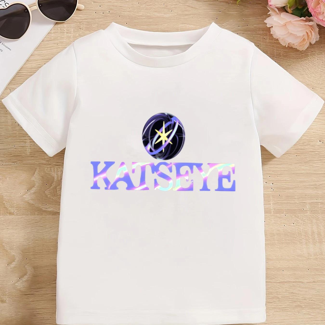Kids Cotton TShirt Pop Star Katseye Print Short Sleeve Casual Top for Boys And Girls Summer Fashion Childrens Clothing 100