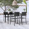VidaXL Garden Dining Set 5 Pcs Black 3099277