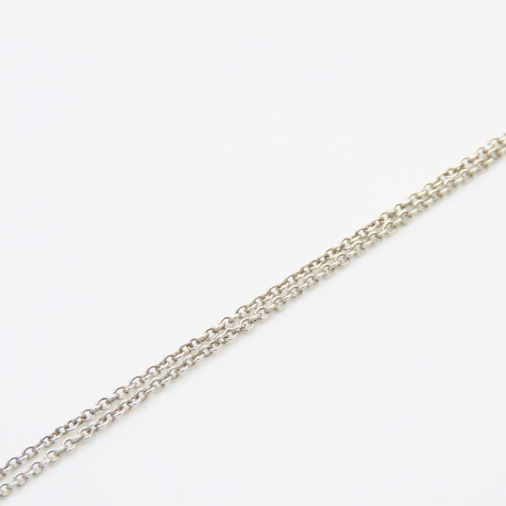 Used TIFFANY&Co. Necklace Return to Double Heart Silver925 2.9g Silver Pendant