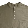 Camisetas Henley para hombre, camisa de manga corta con cuello de banda, camisetas casuales de verano para la playa, camiseta básica, camisa lisa de 4 botones, cómoda para hombre