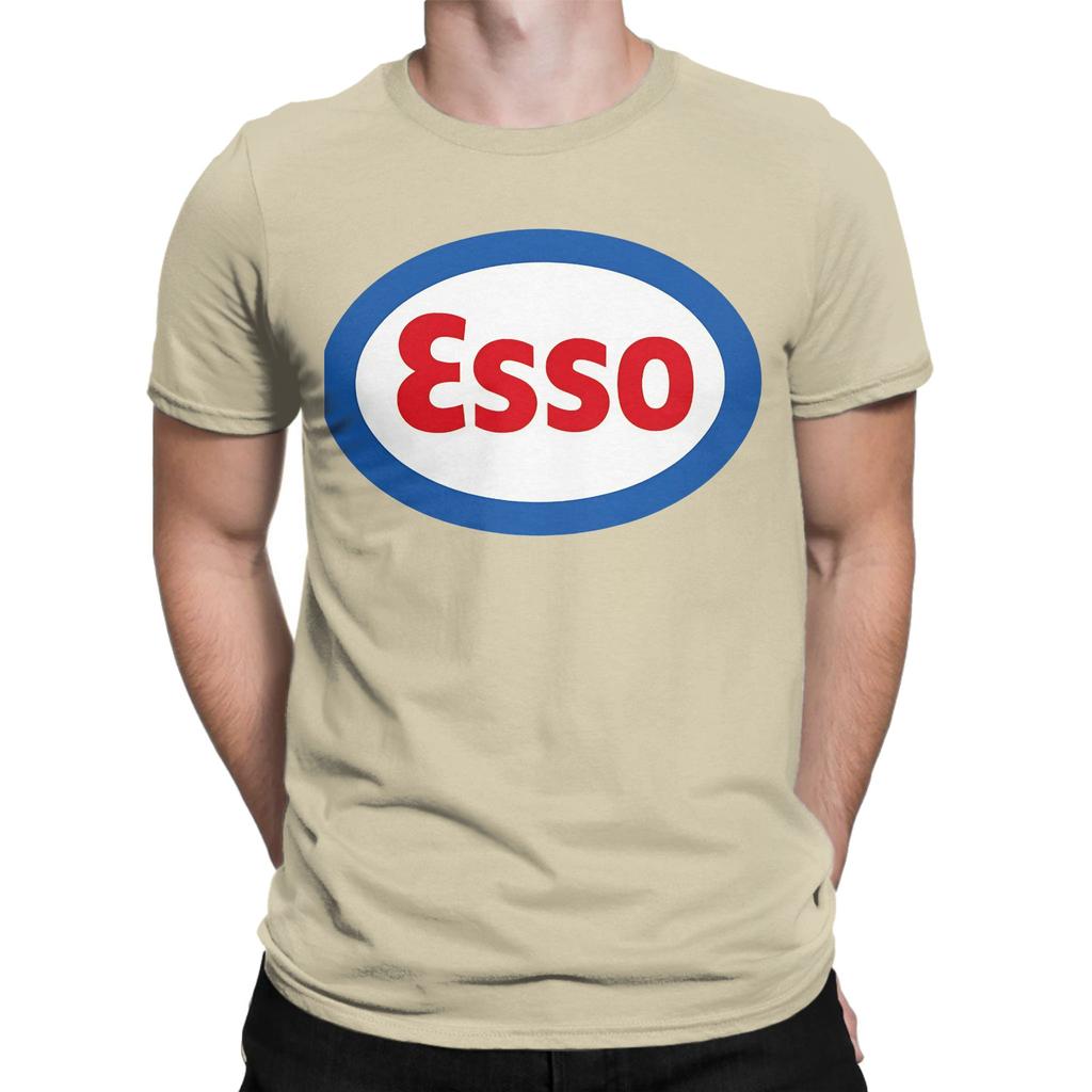 Classic Esso Petrol Diesel Fuels Logo Graphic Funny 100 Cotton Tshirt Esso Tees Tops For Unisex