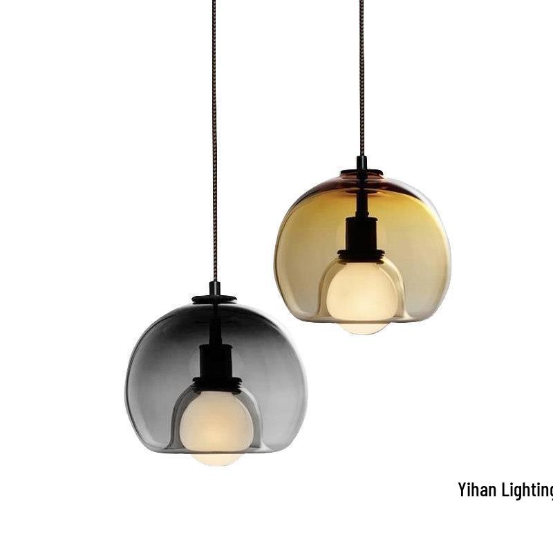 Nordic Modern Pendant Light – Minimalist Glass Fixture for Coffee Shops, Bedside, Bar Counters