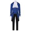 Manteau queue-de-pie médiéval 2022 avec bordure dorée pour Halloween