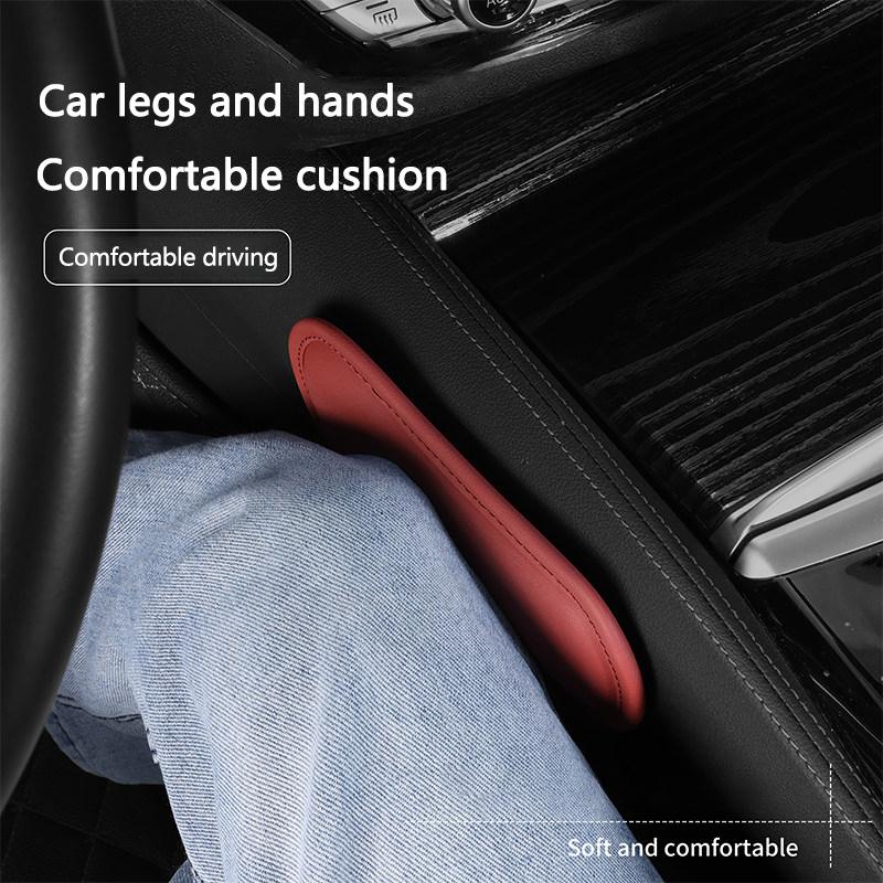 Leather Car LOGO Soft Memory Foam Leg Support Mat For New Bentley Flying Spur Continental GT Bentayga Mulsanne Auto Accessories