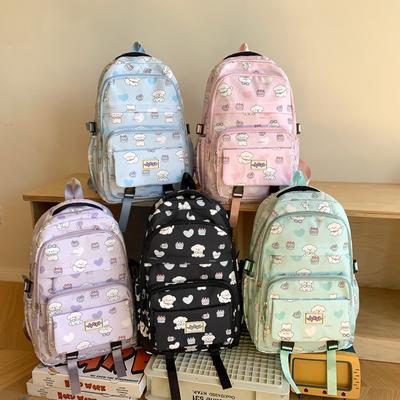 Printed Backpack New Korean Version Lightweight Cartoon Middle and High School Student Backpack Large Capacity Campus Backpack
