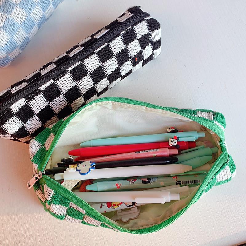 Canvas Pen Case For Students With High Capacity And Stylish Design For Middle School And High School Use