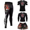 MMA Boxing Training Suit Set Men Women Lightweight Spandex Gym Fighting Wear With Short Sleeve Top Pants