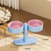 Adjustable Height Double Dog Bowl Anti-Leakage High Legged Bowl Suction Cup Pet Bowl  for Cats Dogs