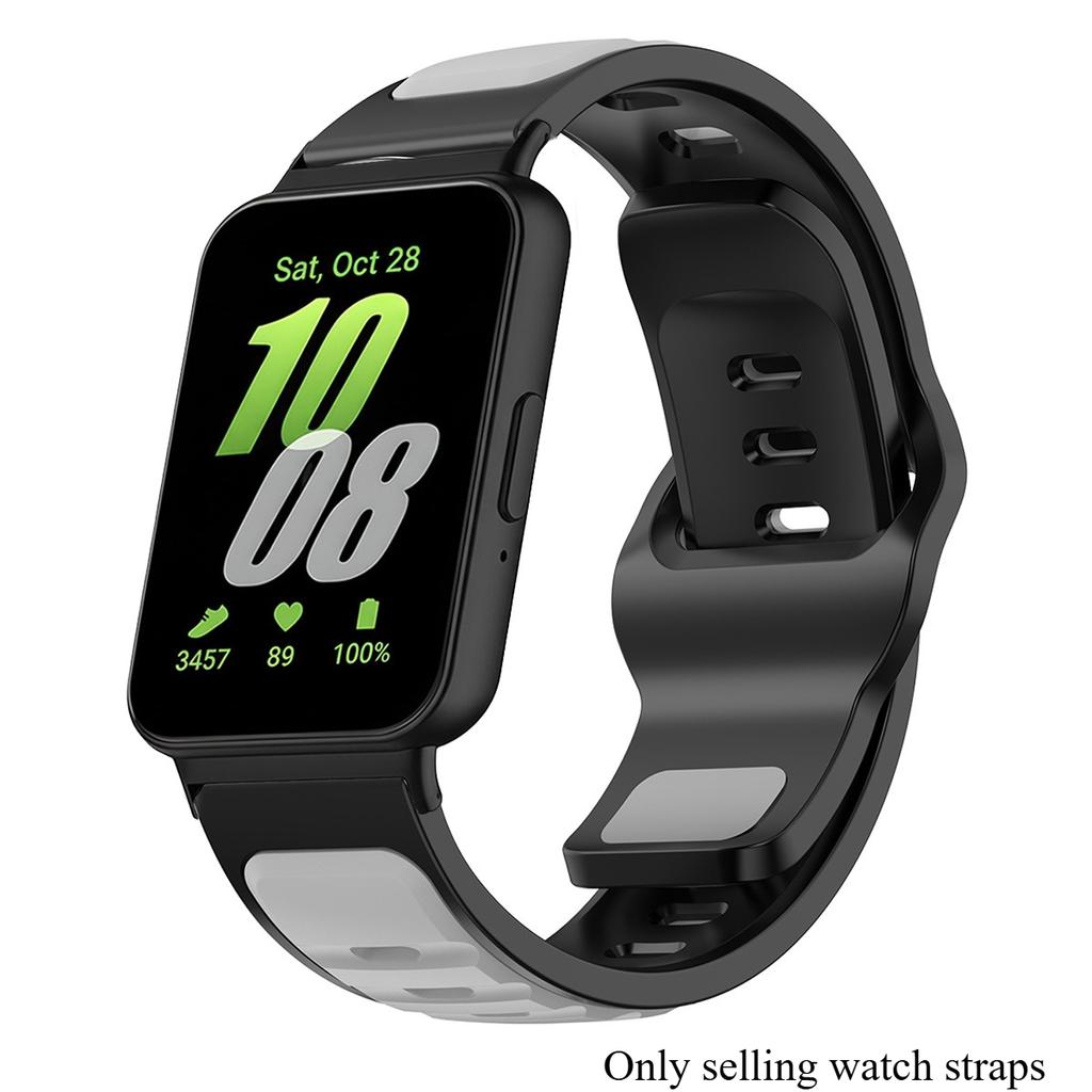 Sport Silicone Strap for Samsung Galaxy Fit 3 Two Tone Silicone Strap for Samsung Galaxy Fit3 Replaceable Watchband Accessories