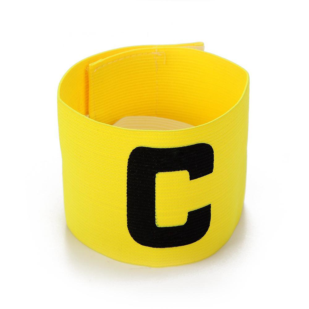 Sports Captain Armband: Sweat-Wicking Velcro Band with English Letter C Mark for Football and Basketball