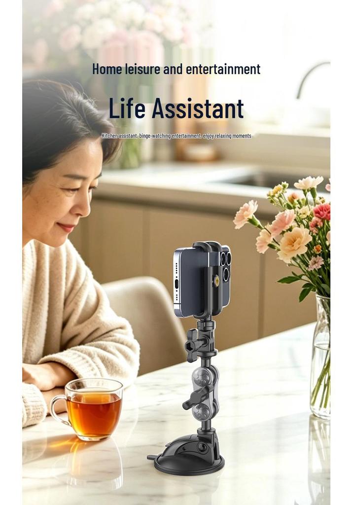 Universal Rotating Suction Cup Phone Holder for Car Windshield Navigation