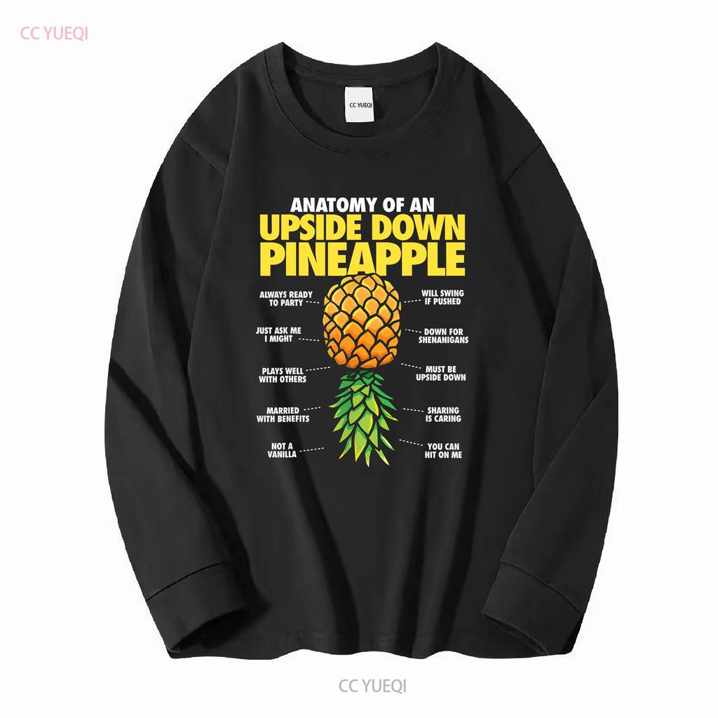 NEW LIMITED Funny Anatomy Of An Upside Down Pineapple Swinger Lifestyle T Shirt Vintage Washed Breathable Designer Clothes