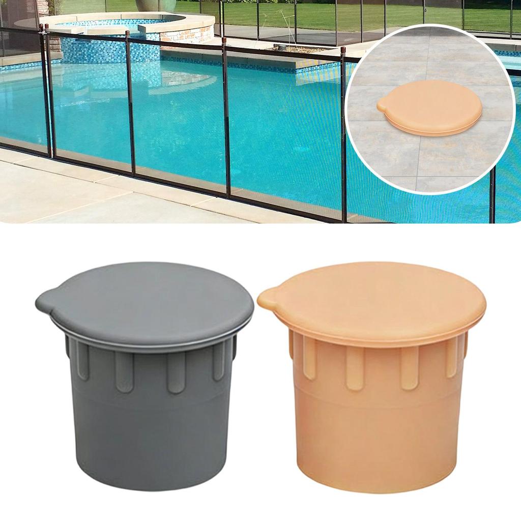 Pool Fence Cover 4-Piece Silicone Weather-Resistant Deck Fence Protection Hole Cover For Outdoor Deck Enclosure Barrier