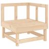 Garden Corner Sofa Set 2 Pcs Solid Pine Wood
