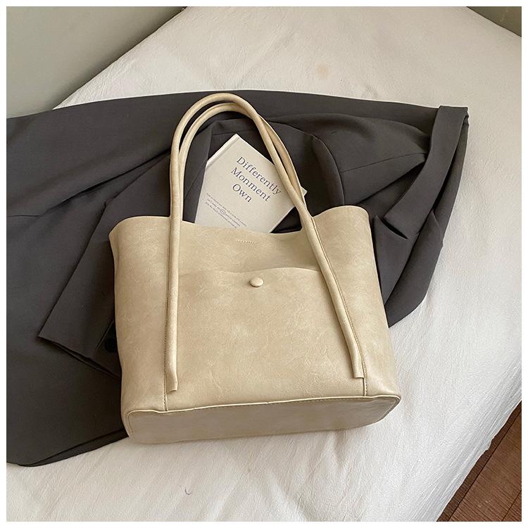 

Трендовая и стильная ручная сумка-ведро, ретро и простая одноплечевая сумка without pendant бежевый